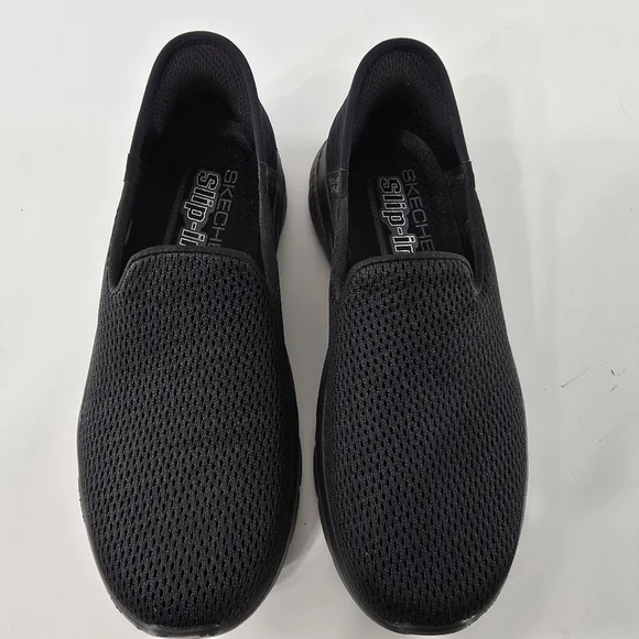 Skechers Slip-Ins Go Walk Flex Solid Black Slip On Athletic Tennis Shoes NEW 6 - Picture 5 of 14